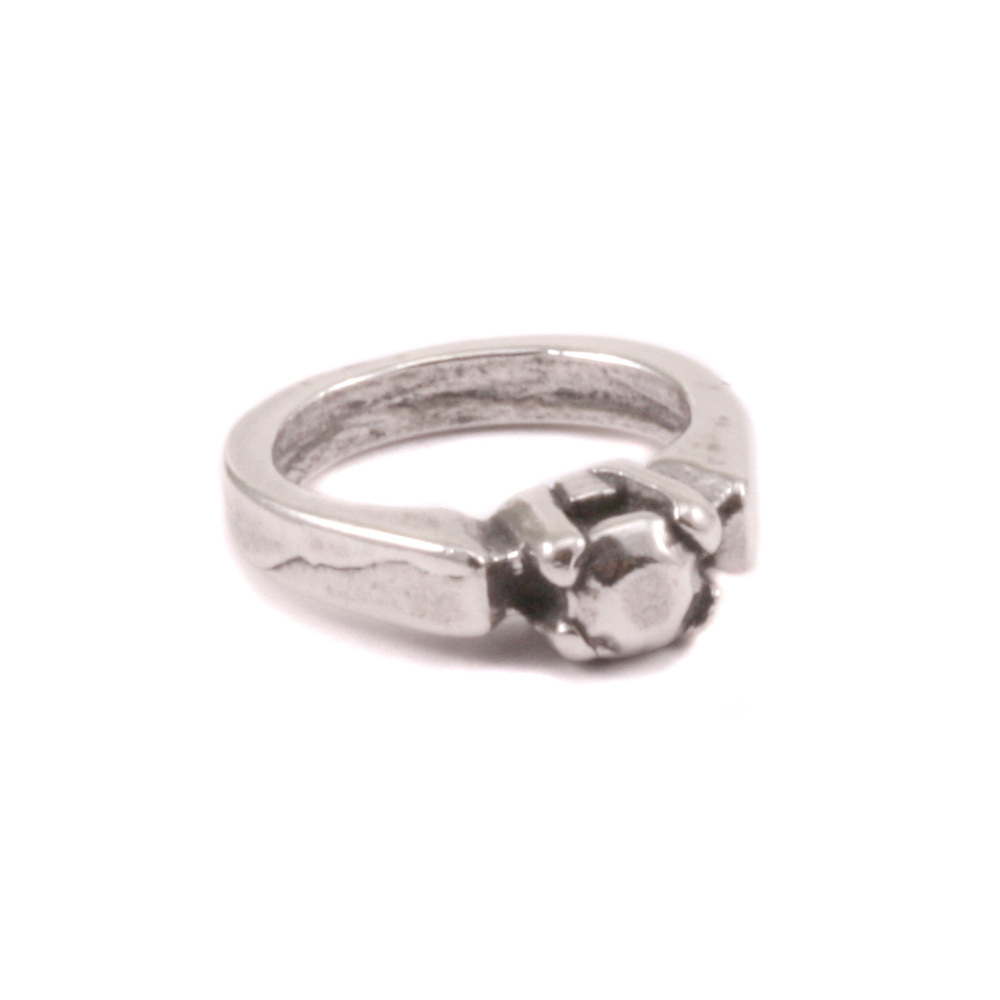 Charms & Solderable Accents Sterling Silver Tiny Solitaire Ring Charm